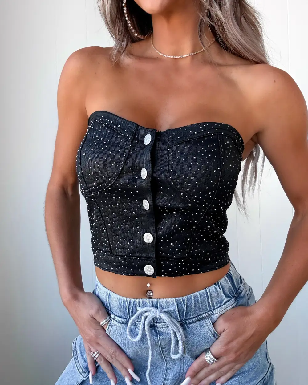 Embellished Corset Top