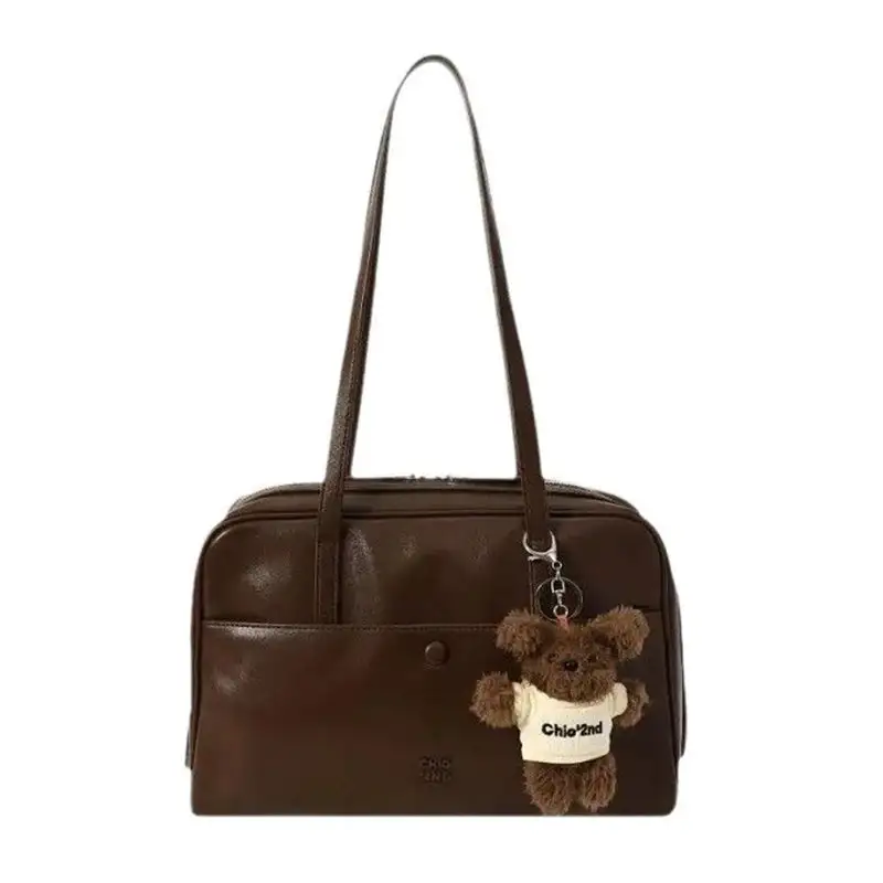 Spacious Boston Underarm Bag Retro Timeless Fashion