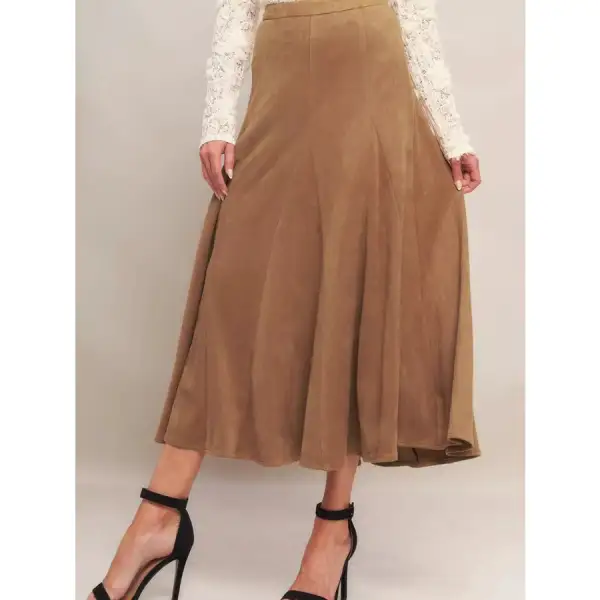 Flowy A-line Midi Skirt