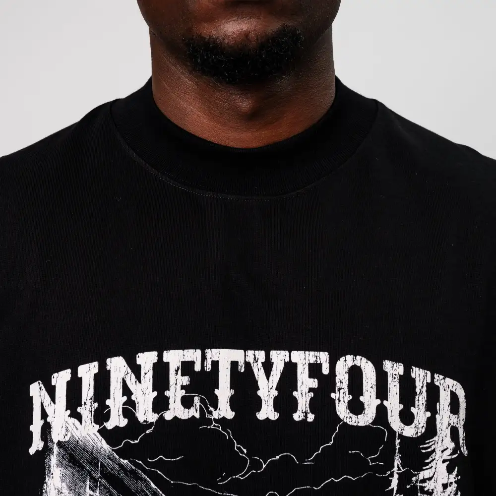 Boxy Fit Wolf Graphic T-Shirt