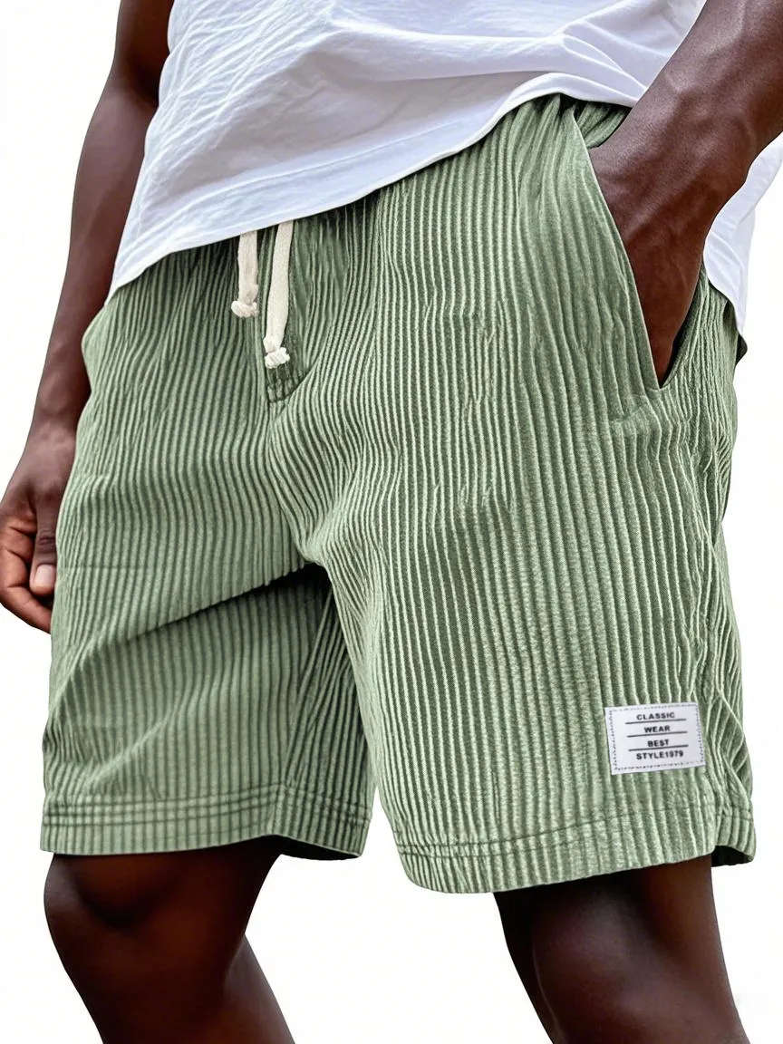 Corduroy Seamed Detail Shorts