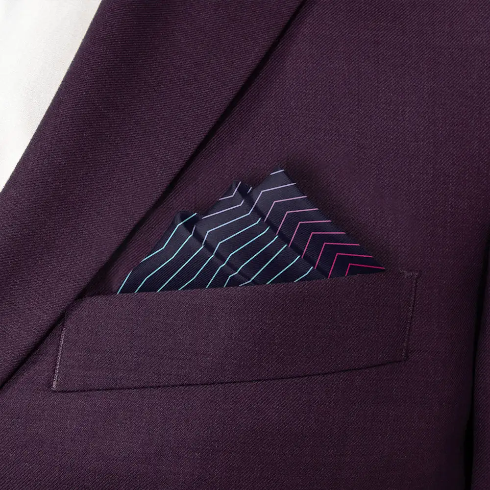 Modern Subtle Geometric Novelty Pocket Square