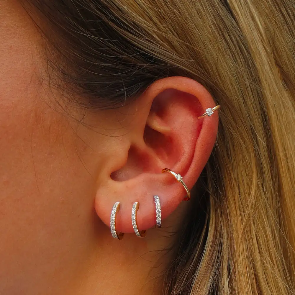 Diamond Hoop Earring