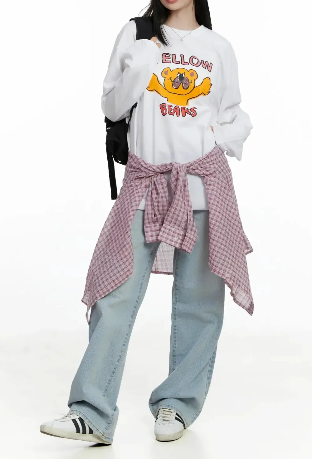 Washed Low Rise Wide Leg Jeans