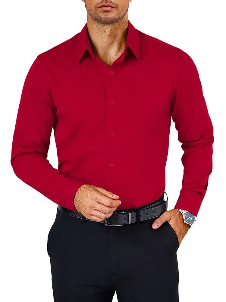 Henley Button Down Dress Shirt
