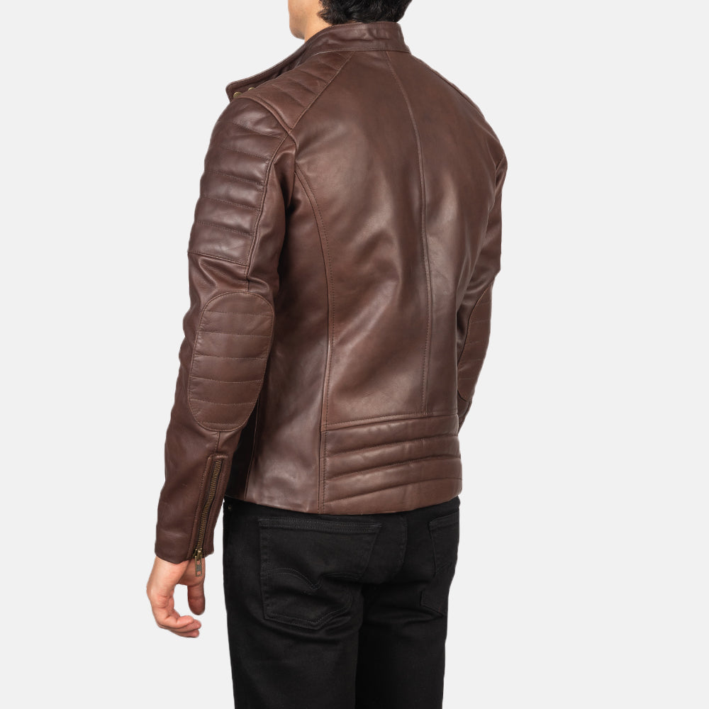 Men's Minimal Biker Leather Jacket
