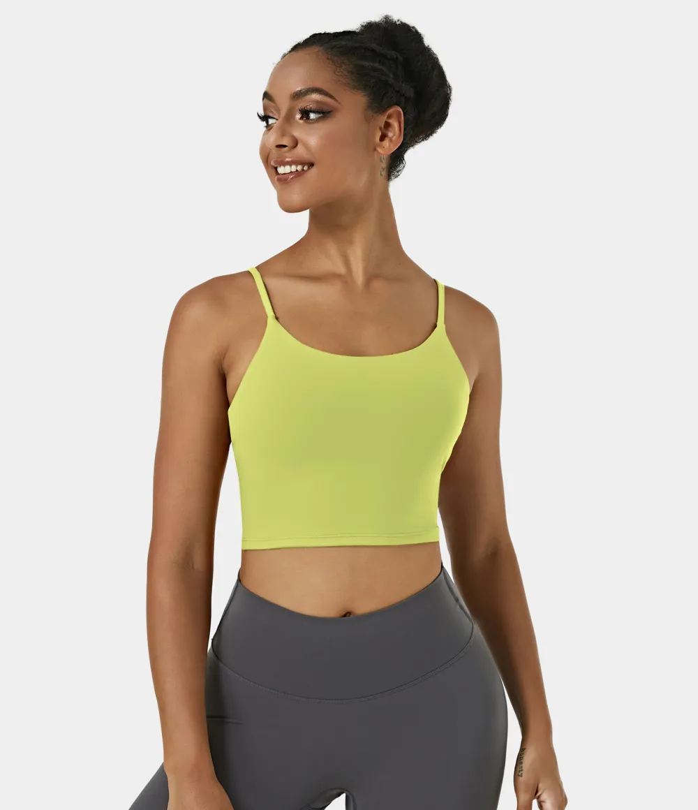 Basic Padded Workout Cropped Tank Top