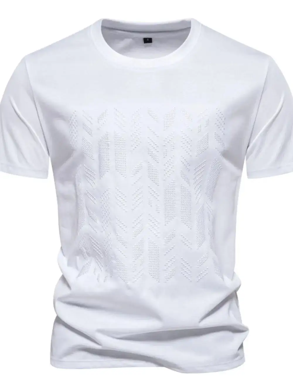 Embroidered Crew Neck Tee