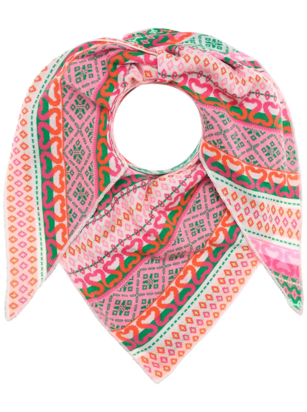 Modern Cotton Wool Heart Pattern Fashion Scarf