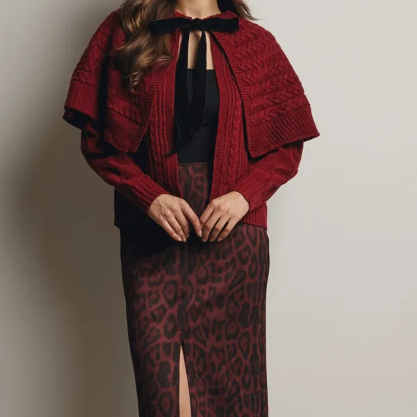 Open Front Cable Knit Ribbed Oversized Cardigan