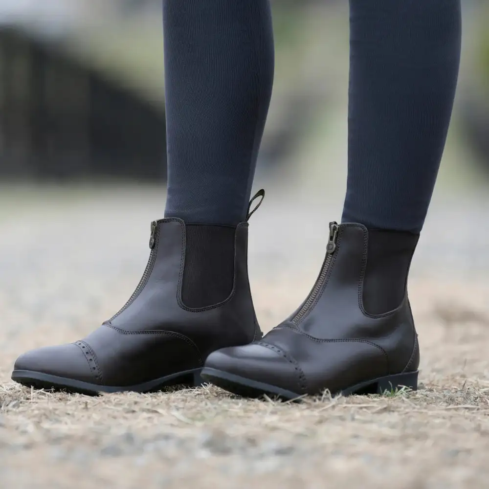 Zip Leather Paddock Boots