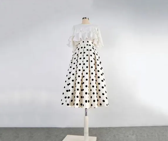 Balanced Textured Everyday Casual Polyester Skirt