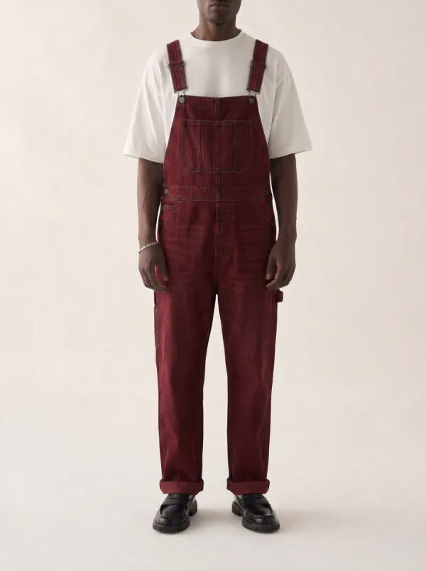 Men's Vintage Style Blue Denim Dungarees Overalls