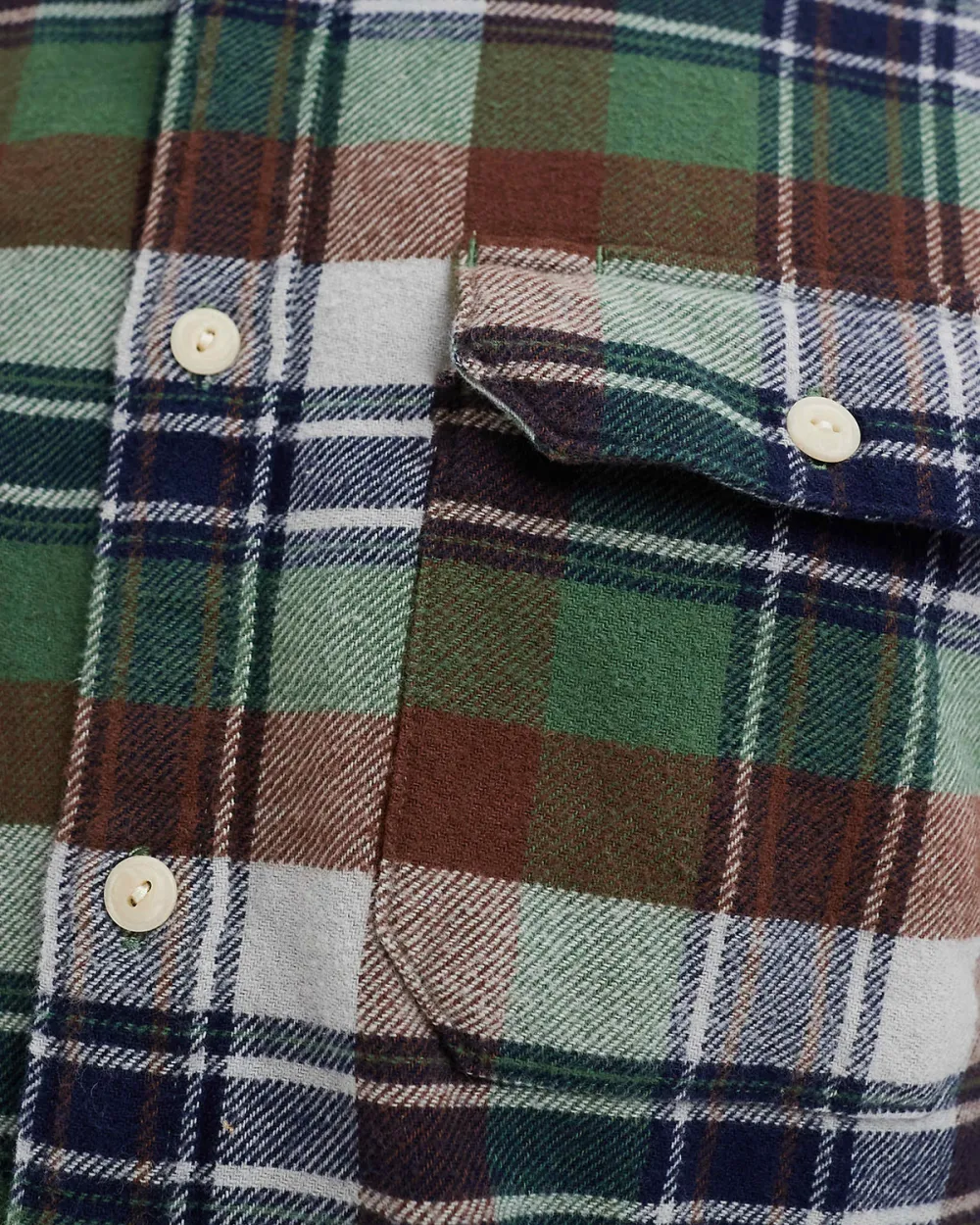 Check Flannel Worker Shirt In Brown