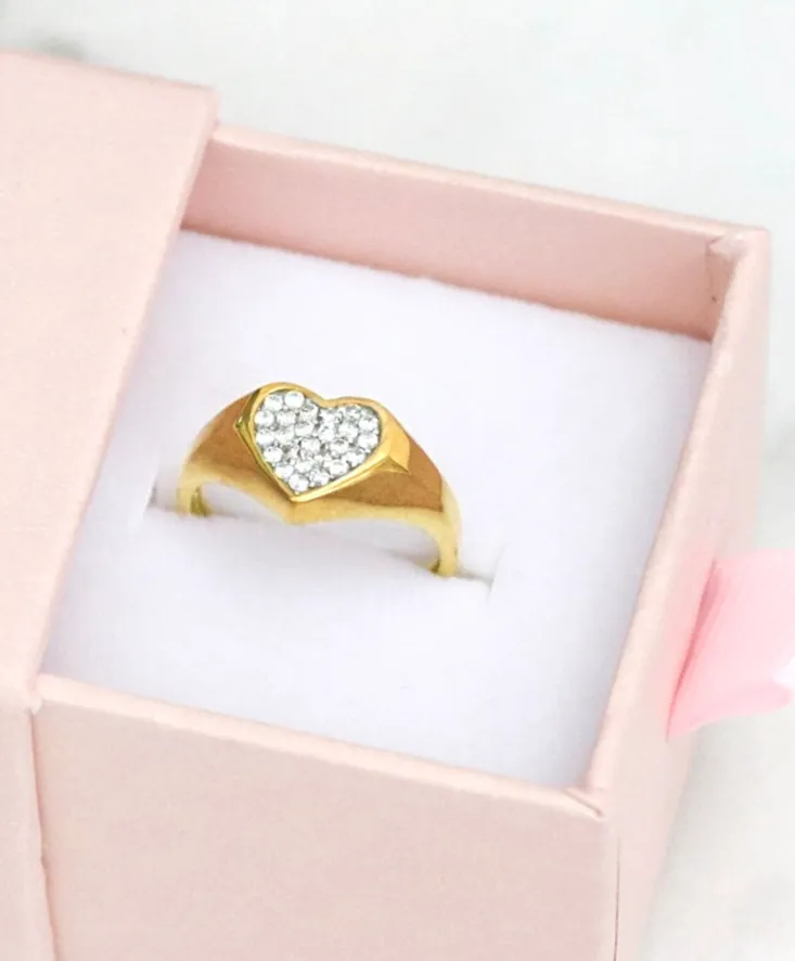 Minimal Heart Statement Ring