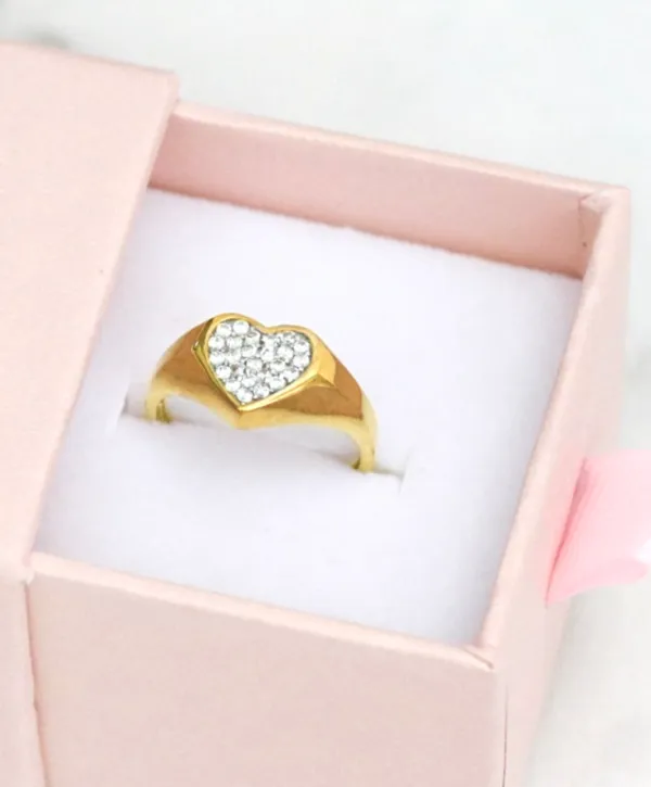 Minimal Heart Statement Ring