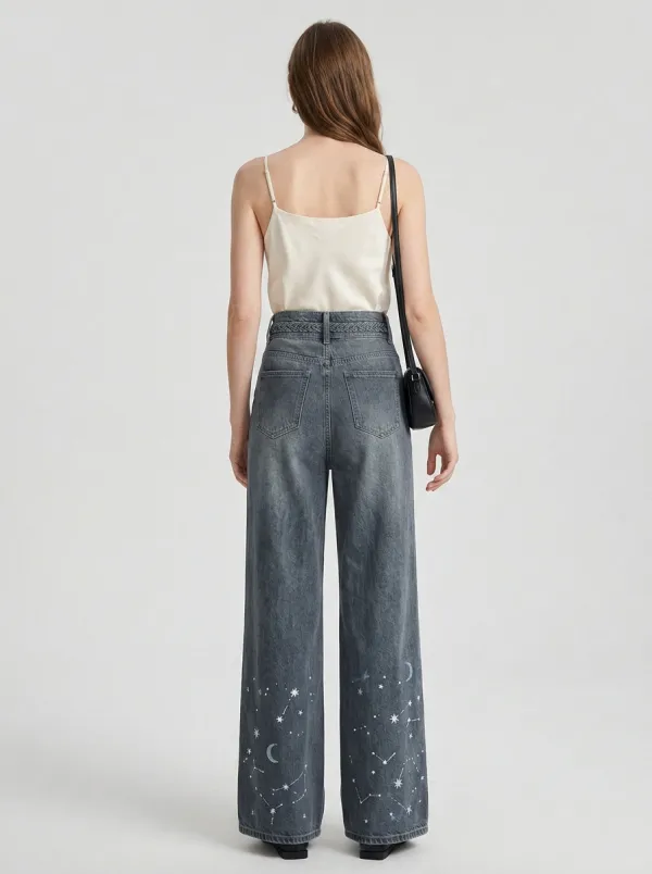 Women's Wide Leg Casual Denim Jeans