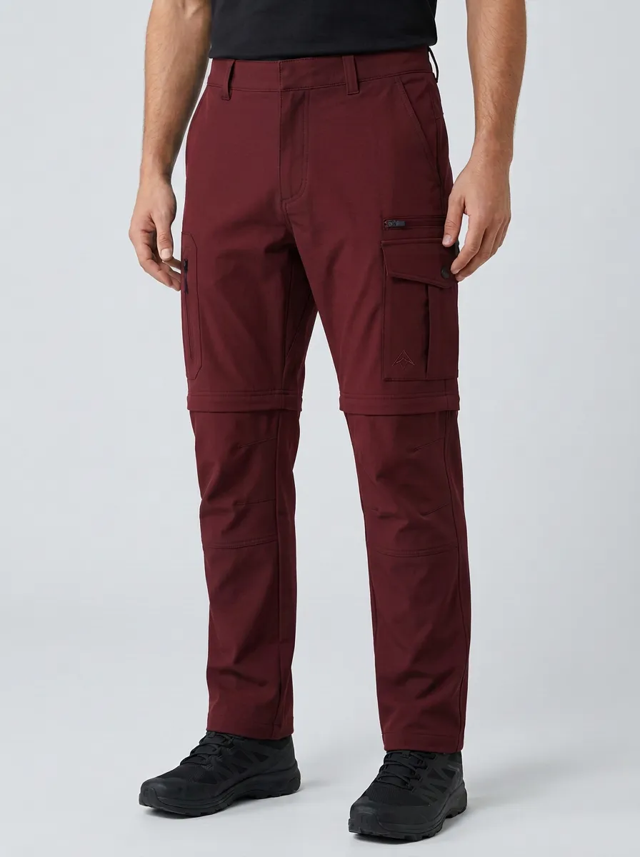 Men's Outdoor Hiking Navy Blue Convertible Cargo Pants