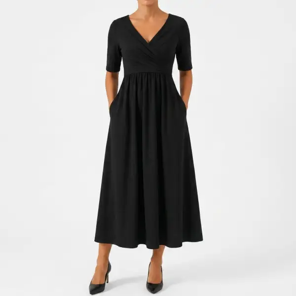 Draped Lightweight Maxi Dress