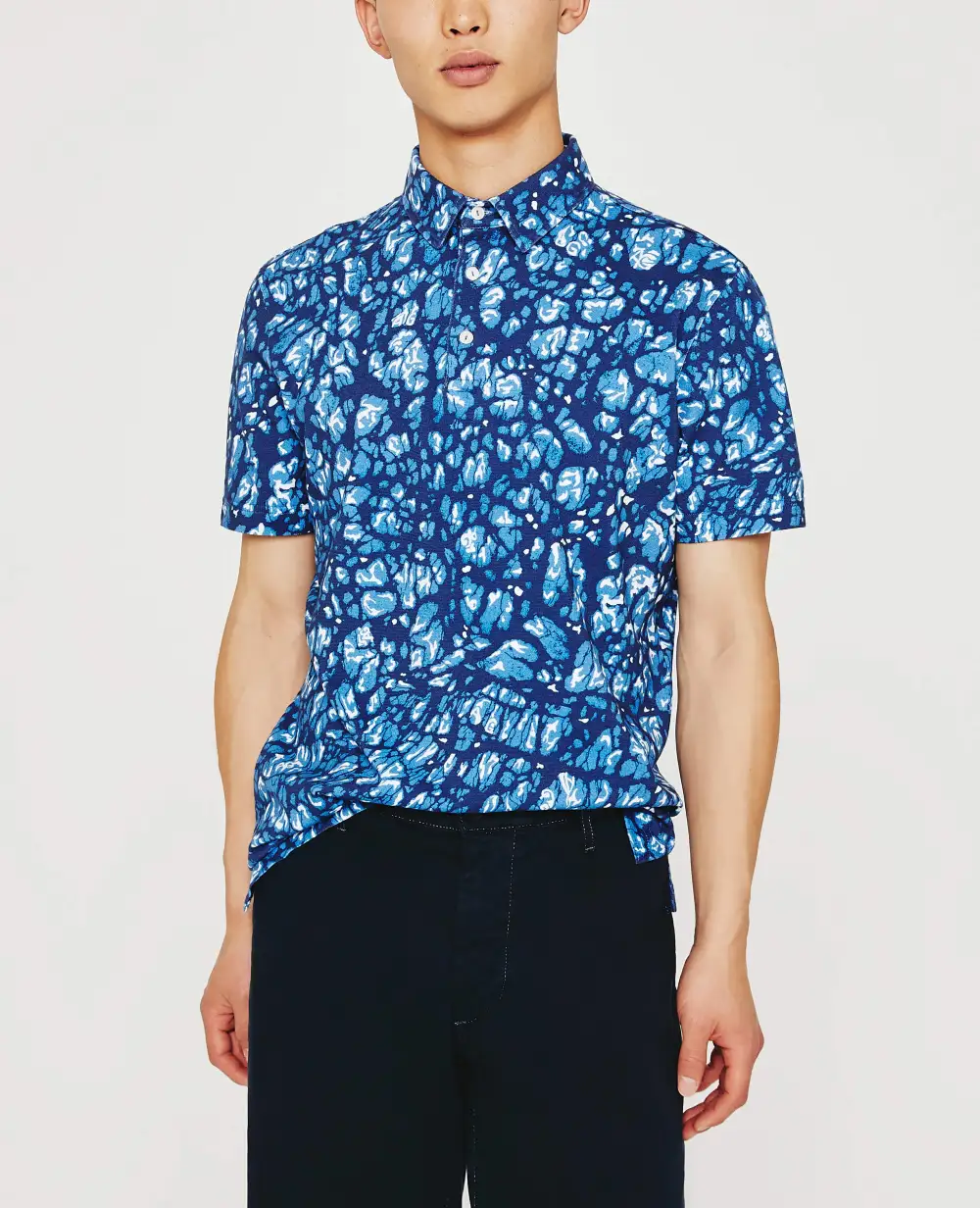 Men's Self Collar Breathable Polo Shirt