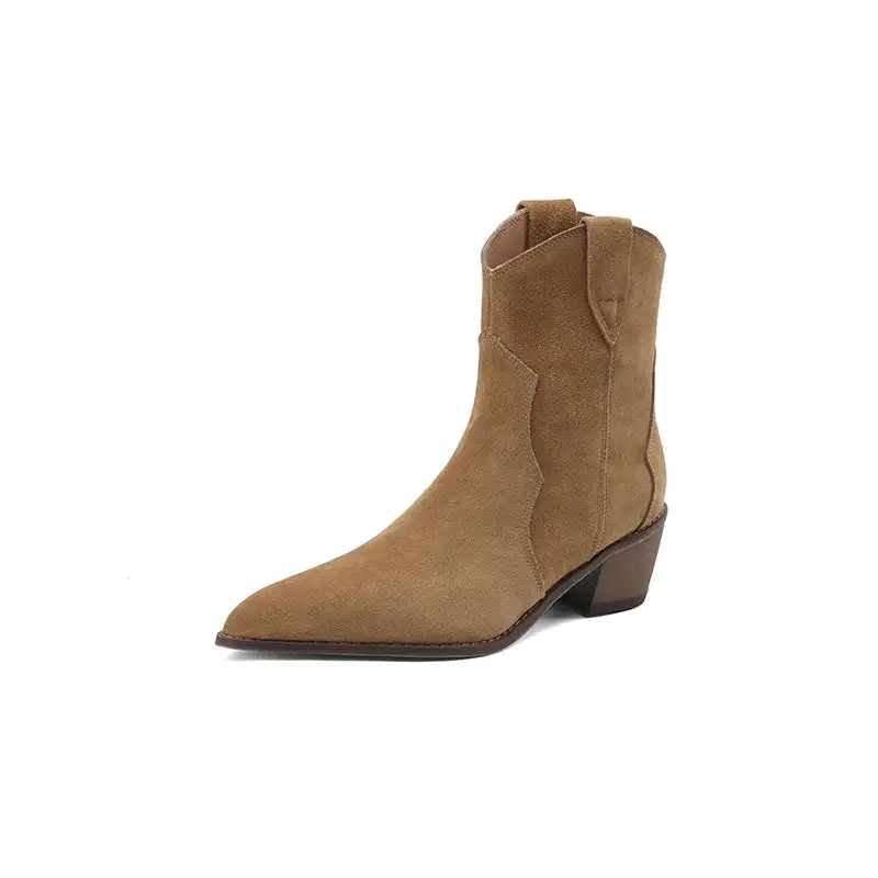 Suede Cowboy Warm-Lined Knee-High Boots