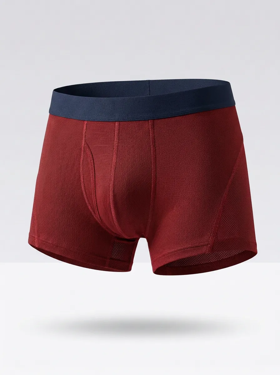 Men's Navy Fly Front Boxer Briefs