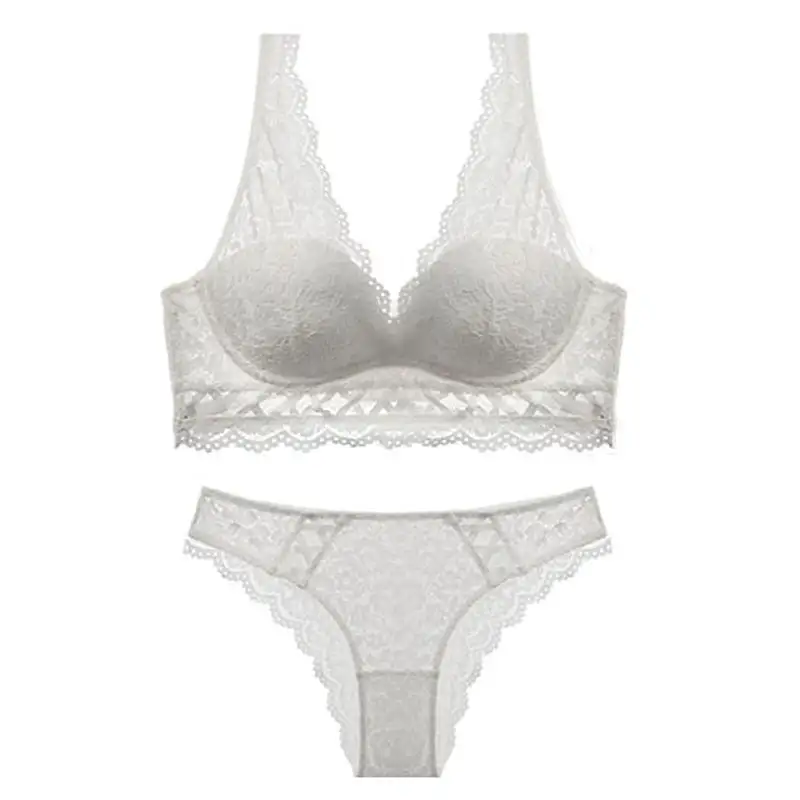 Wide-Strap Lace Lingerie Set