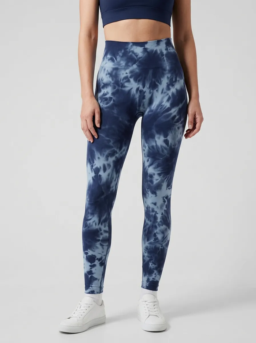 Women's Tie-Dye Ankle-Length Seamless High-Rise Leggings