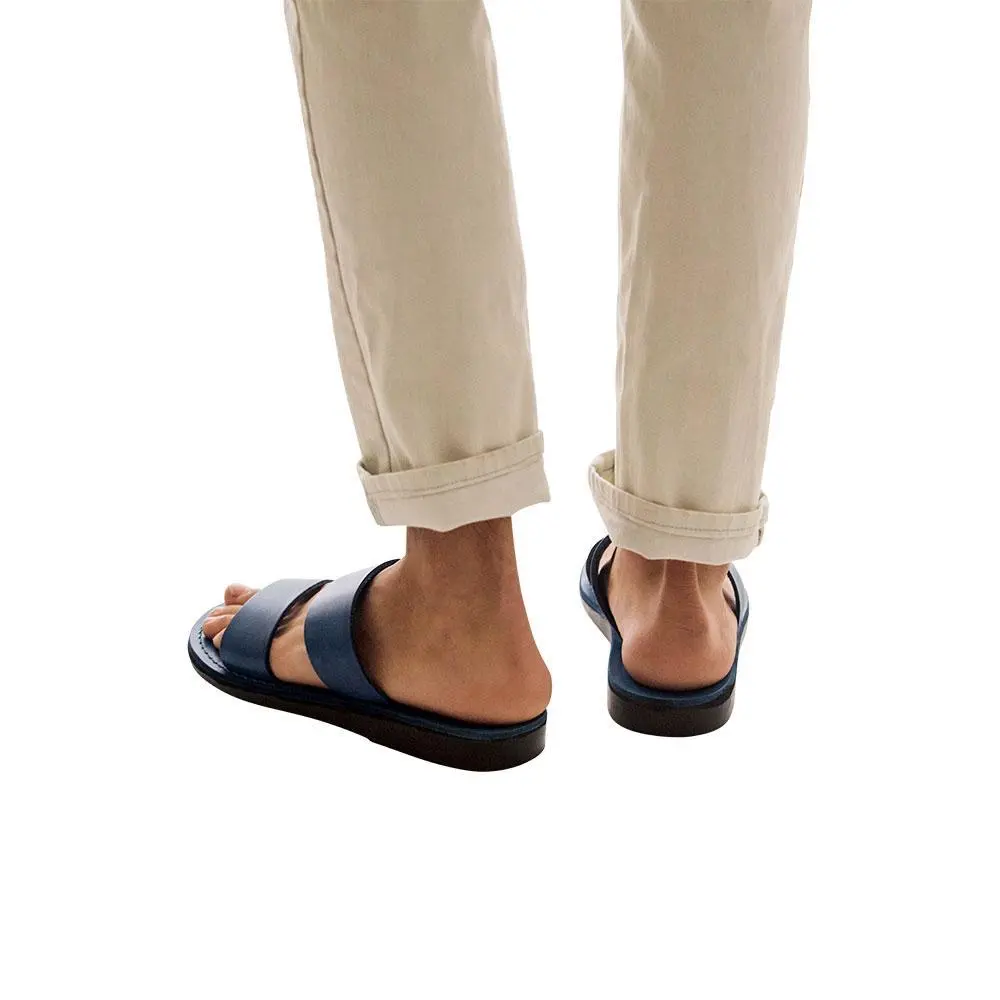 Refined Leather Double Strap Sandals