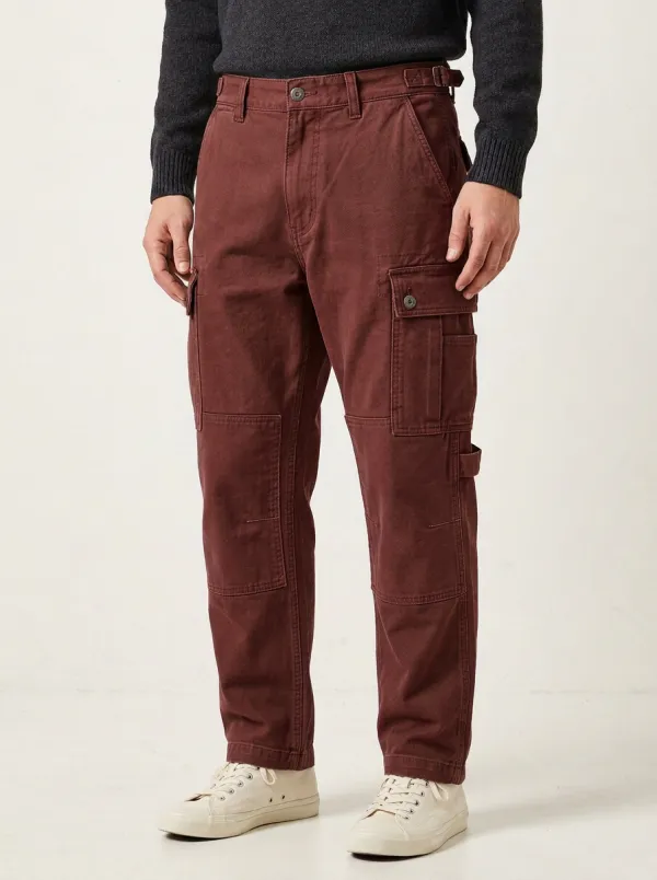 Men's Relaxed Canvas Multi-Pocket Cargo Pants