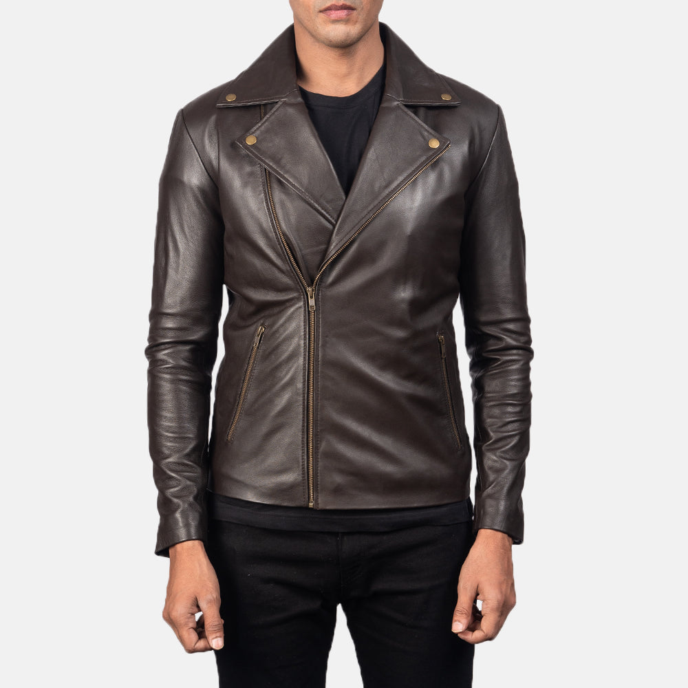 Men's Field Style Biker Leather Jacket