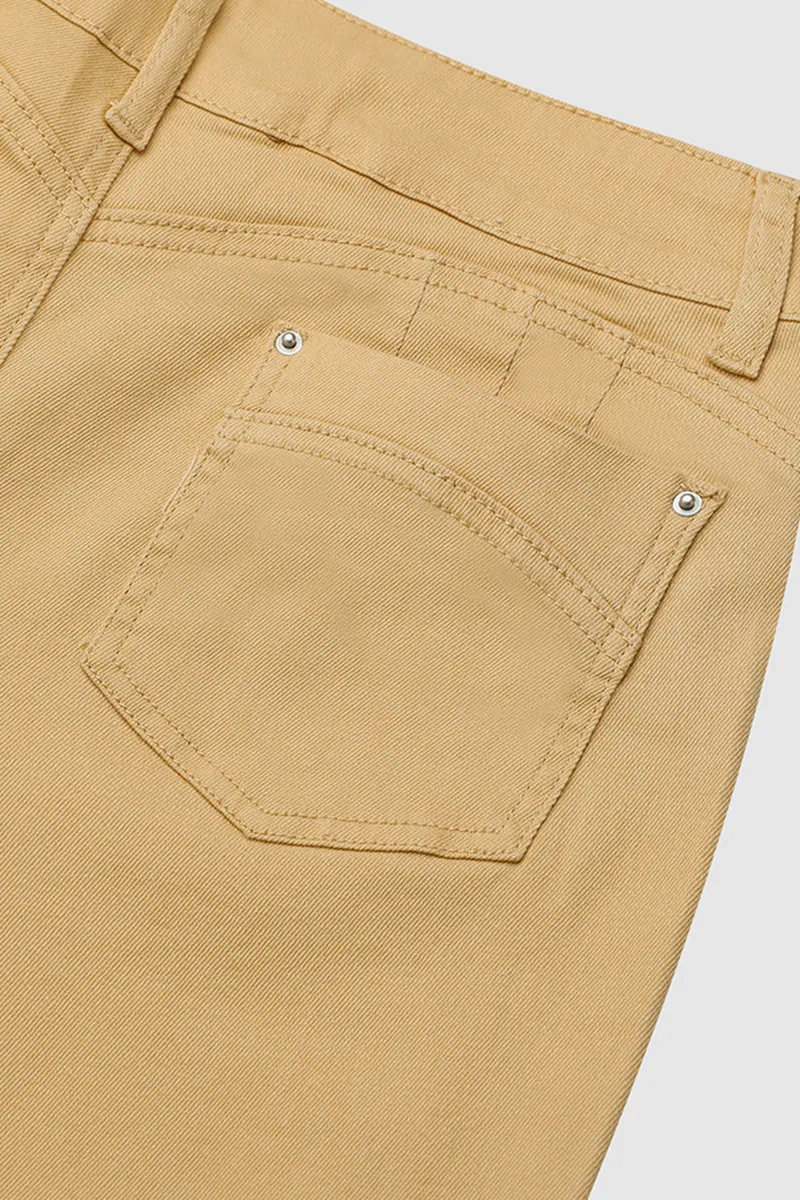 Solid Pocket Detail Skinny Jeans Without Belt