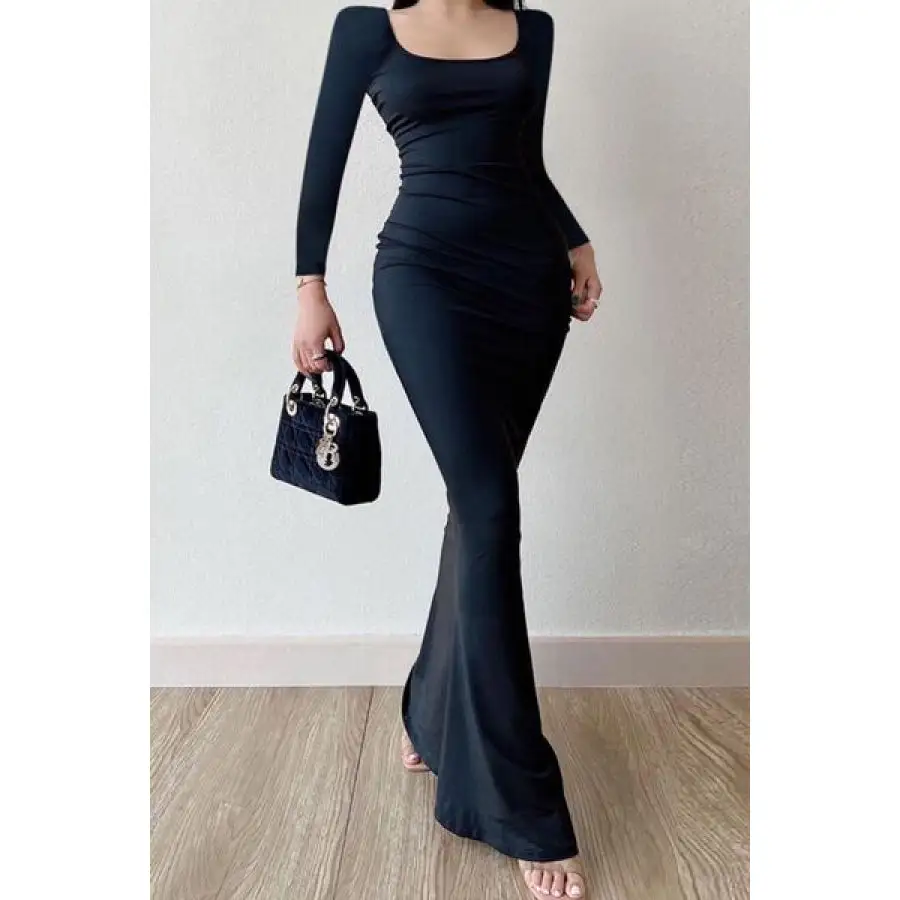 Everyday Square Neck Long Sleeve Maxi Dress