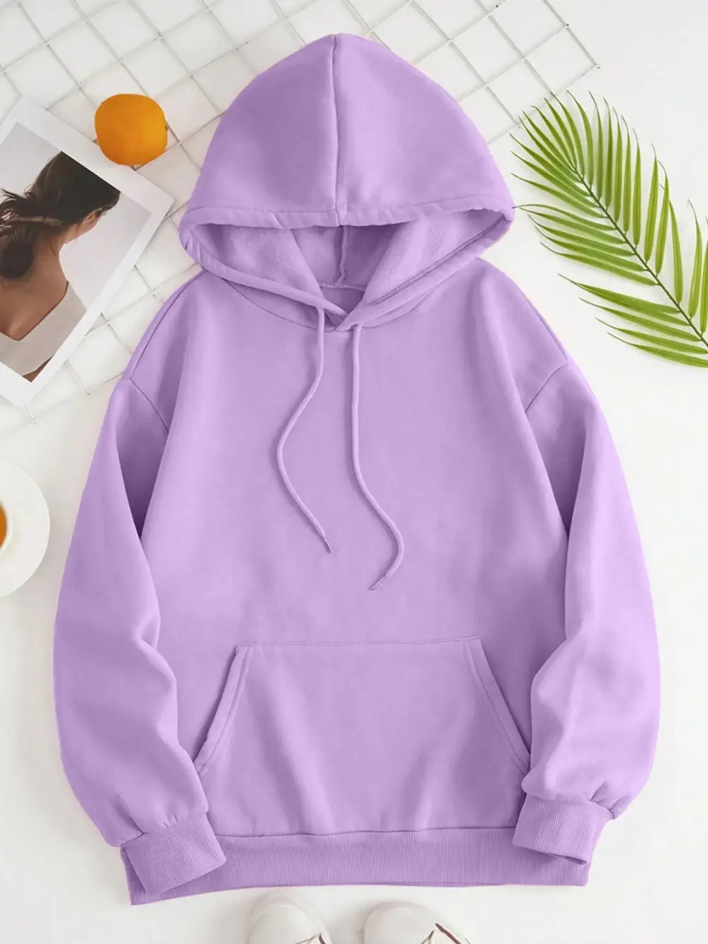 Refined Drawstring Pocketed Hoodie