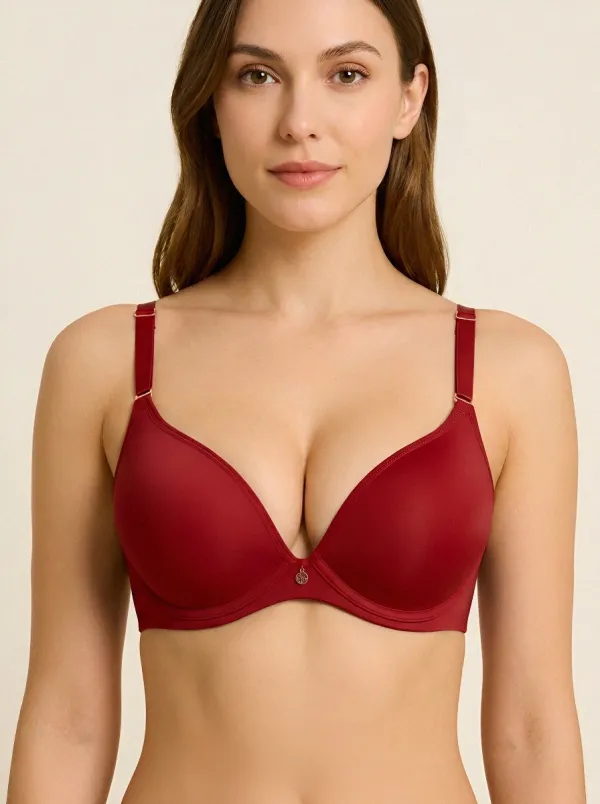 Women's Underwire Seamless Contour-Cup Molded-Cup Bra