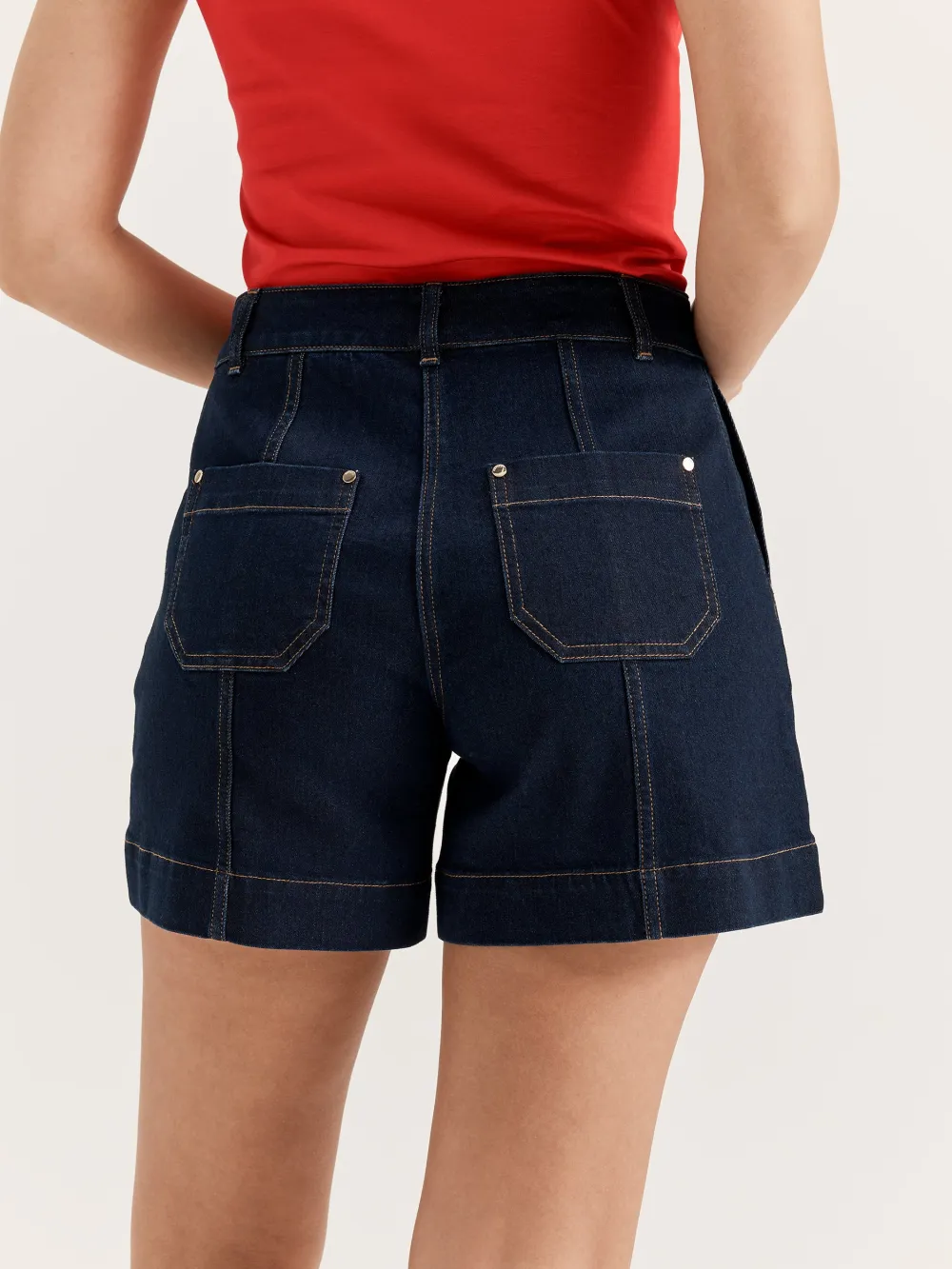 Casual High Waisted Denim Shorts