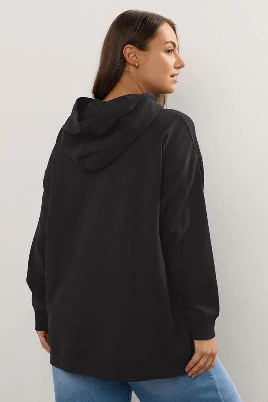 Black Leopard Print 'Weekend' Hoodie