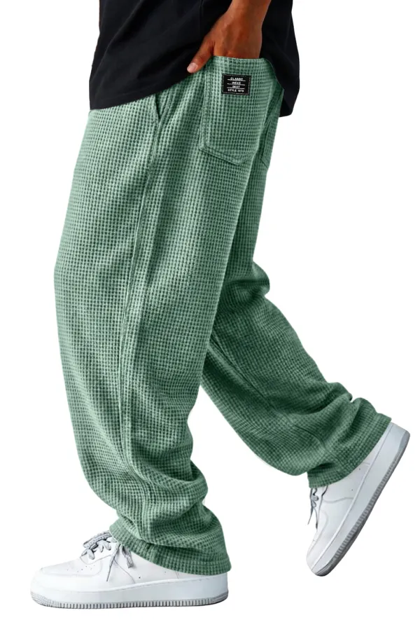Textured Knit Seamed Detail Relaxed Trousers