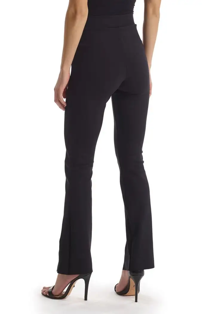 Women's Black Neoprene Split Front Pants