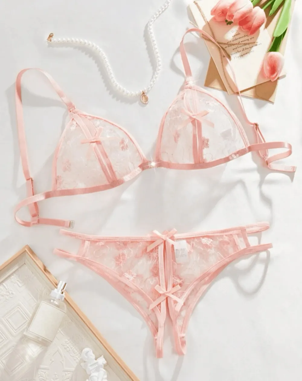 Sculpted Lace Lingerie Set