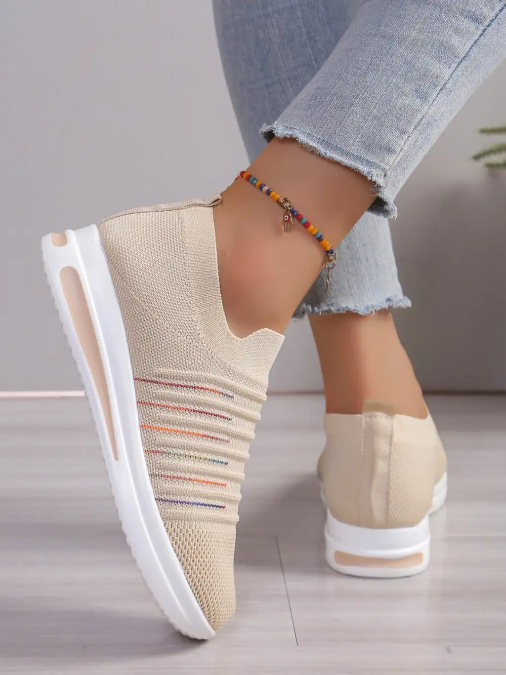 Wedge Mesh Sneakers
