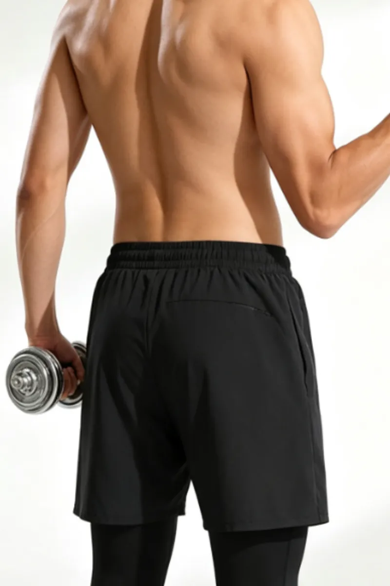 Outdoor Motion Quick Dry Breathable Drawstring Athletic Shorts