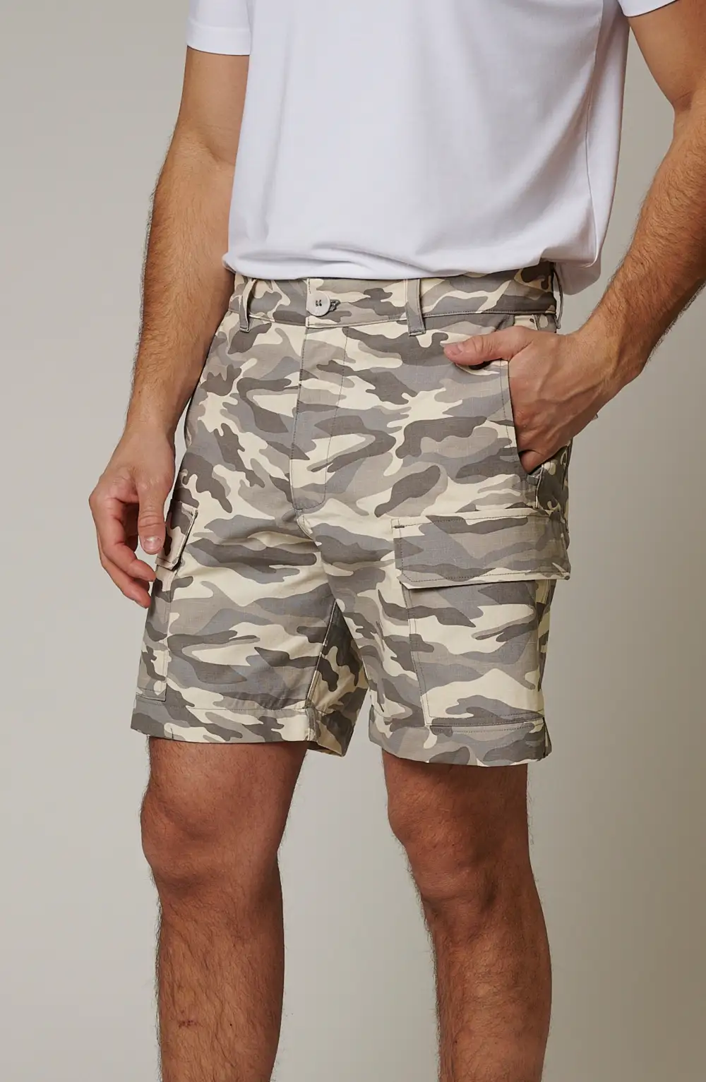 Men's Camouflage Ripstop Cargo Pocket Shorts