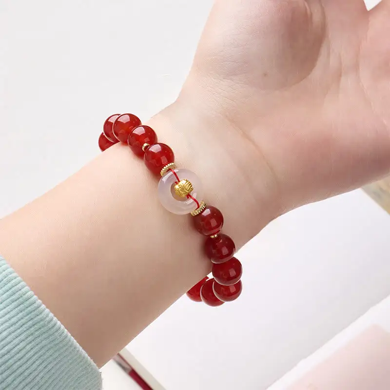 Zodiac Horse Buckle Agate Chalcedony Bracelet