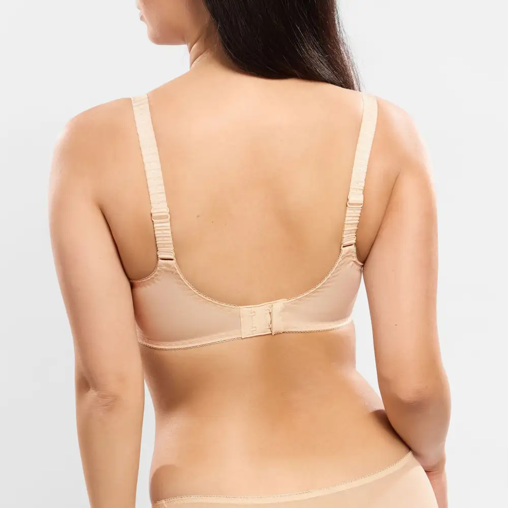 Women's Full Coverage Underwire Spacer Molded Adjustable Straps Rounded Shape Smoothing Bra