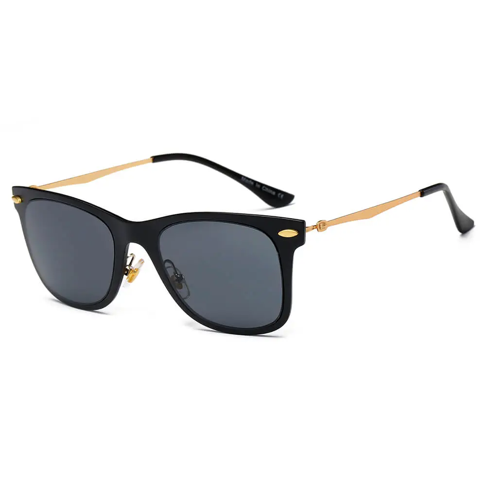 Classic Horn Rimmed Rectangle Sunglasses