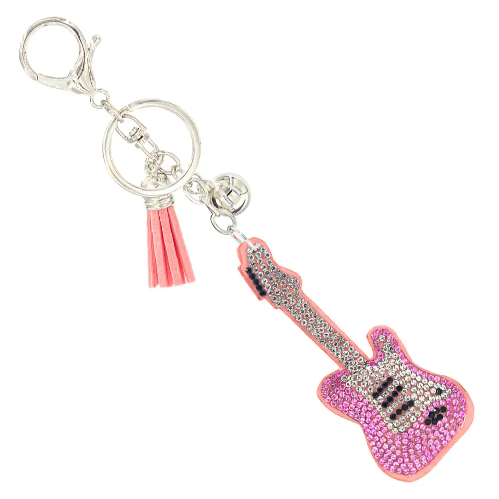 Classic Guitar Charm Keychain