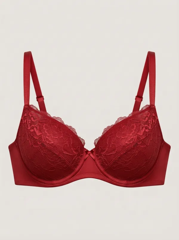 Women's Smooth Underwire Floral-Lace Bra