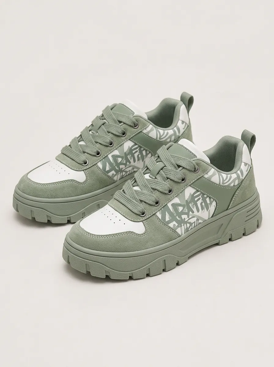 Men's Streetwear Graffiti Skate Shoes