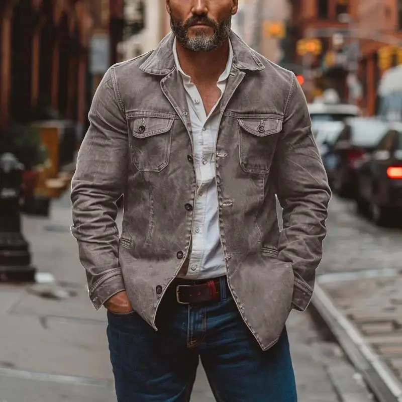 Pocket Leather Utility Jacket